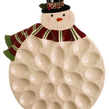 Snowman Egg Plate