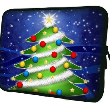 13 inch Lit up Christmas Tree Notebook Laptop Sleeve